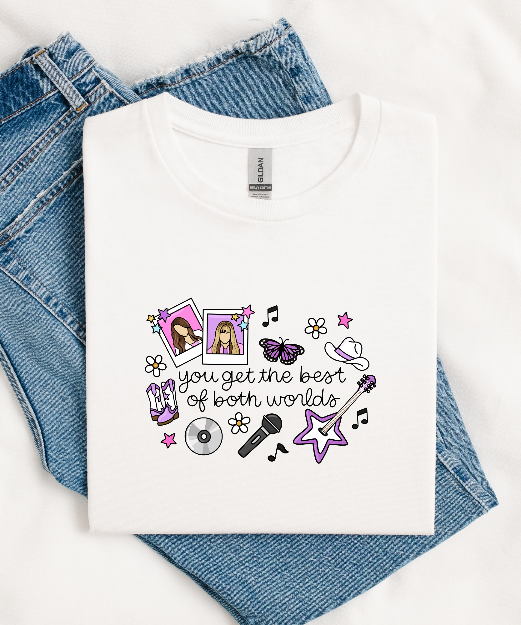 The Best Of Both Worlds - Tshirt - Pink/White