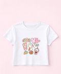 Magical Snacks - Cropped Tee - White