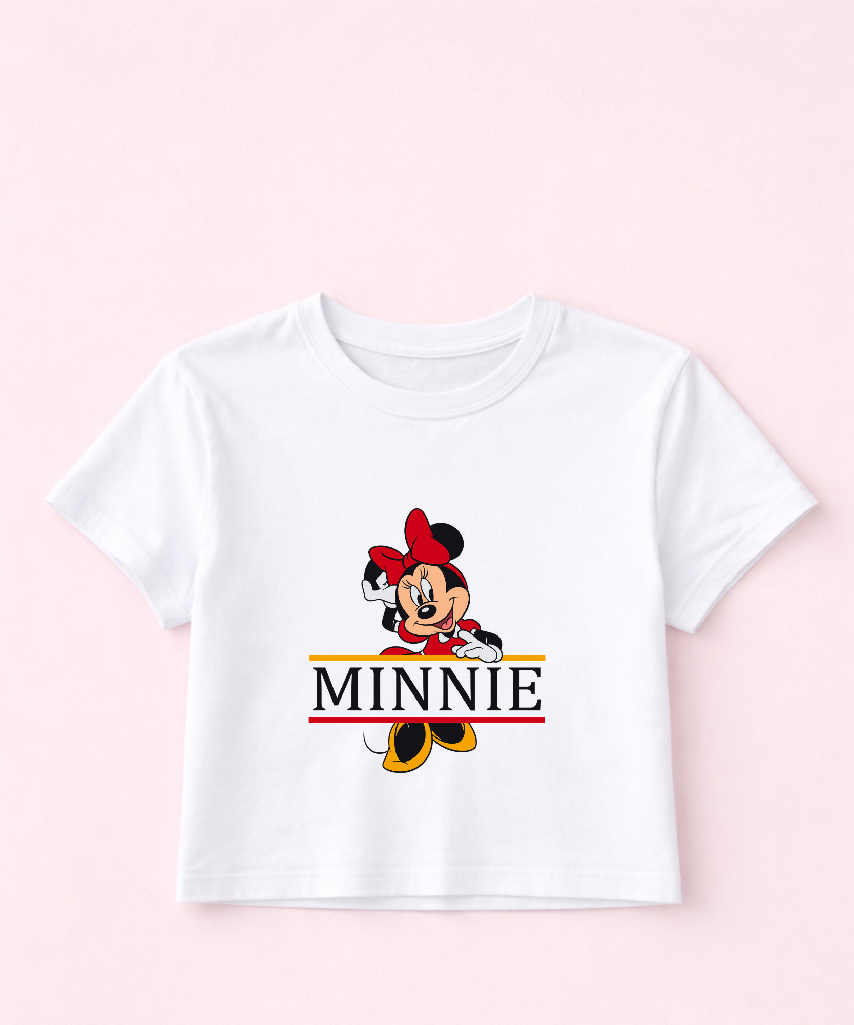 Minnie - Cropped Tee - White