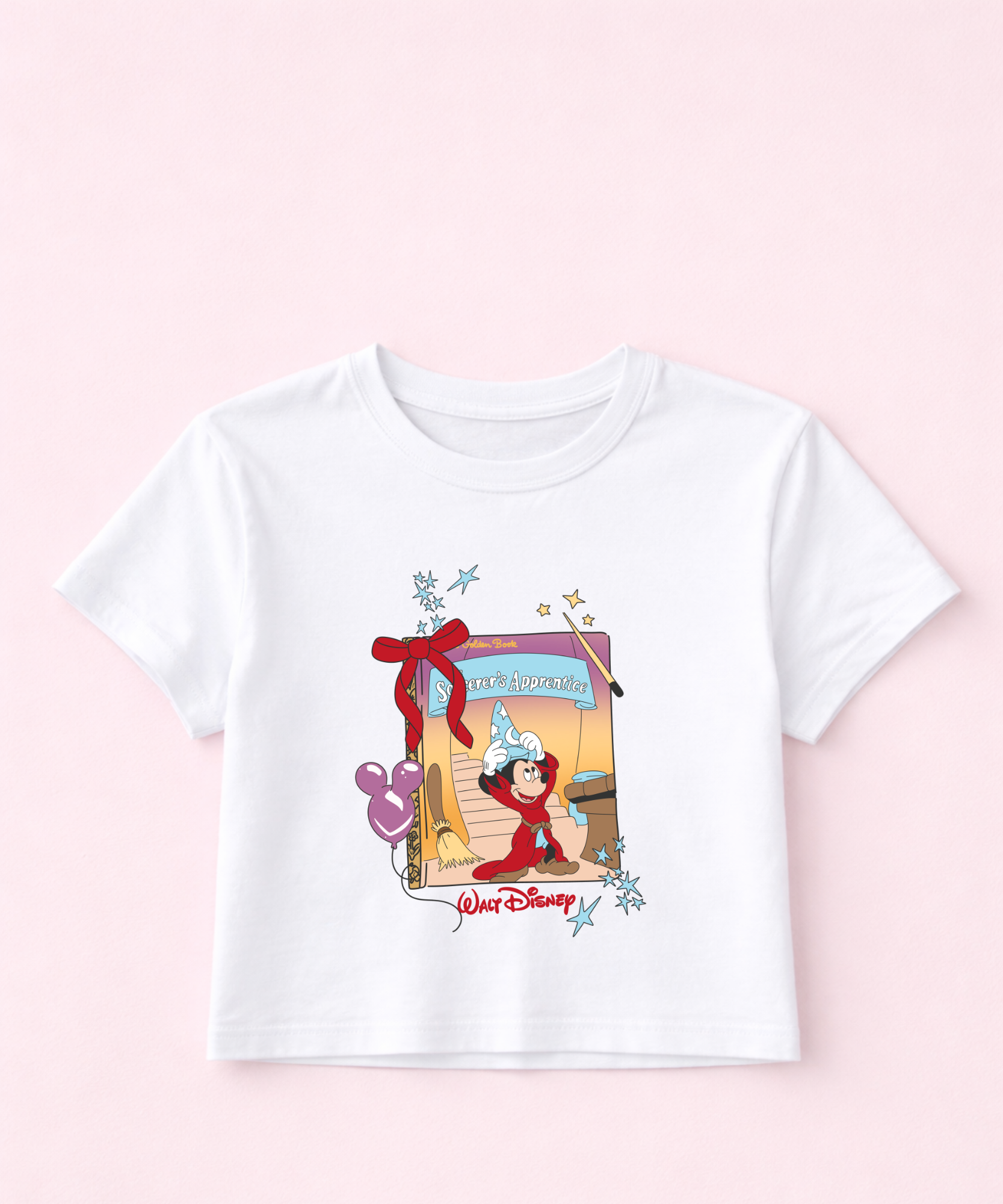 Sorcerers Apprentice - Cropped Tee - White