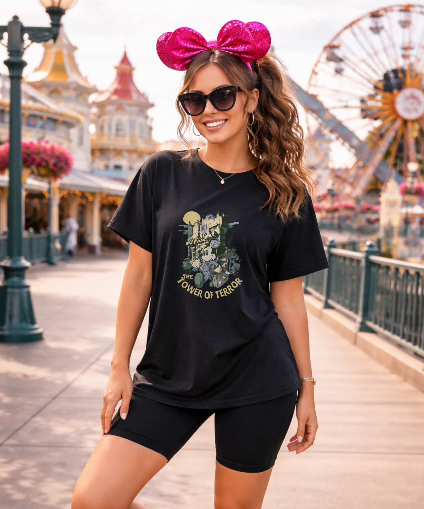 Tower Of Terror Mouse - Tshirt - Black