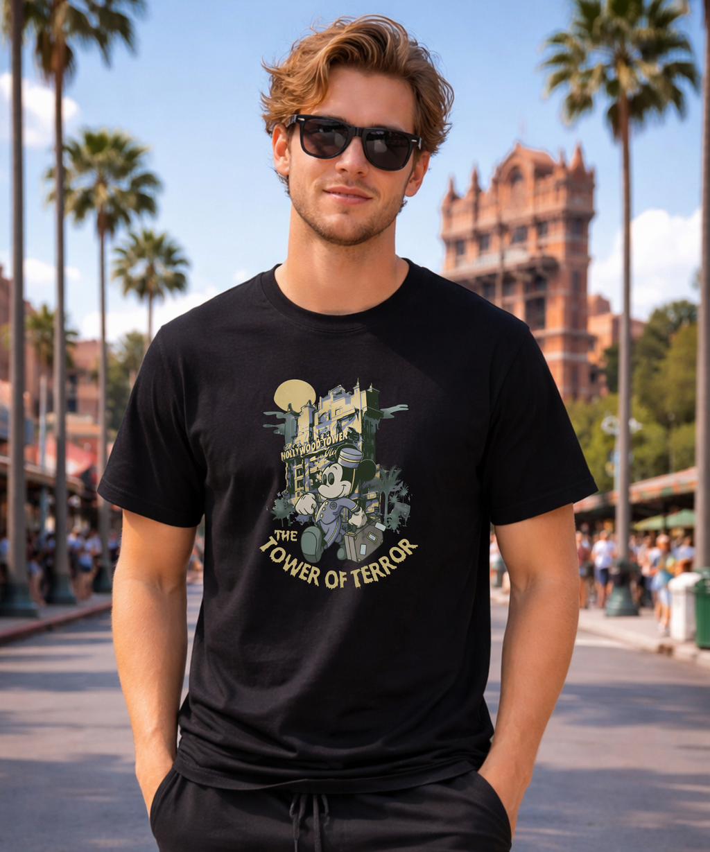 Tower Of Terror Mouse - Tshirt - Black