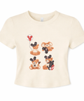 Mickey Bear - Cropped Tee - Natural or White