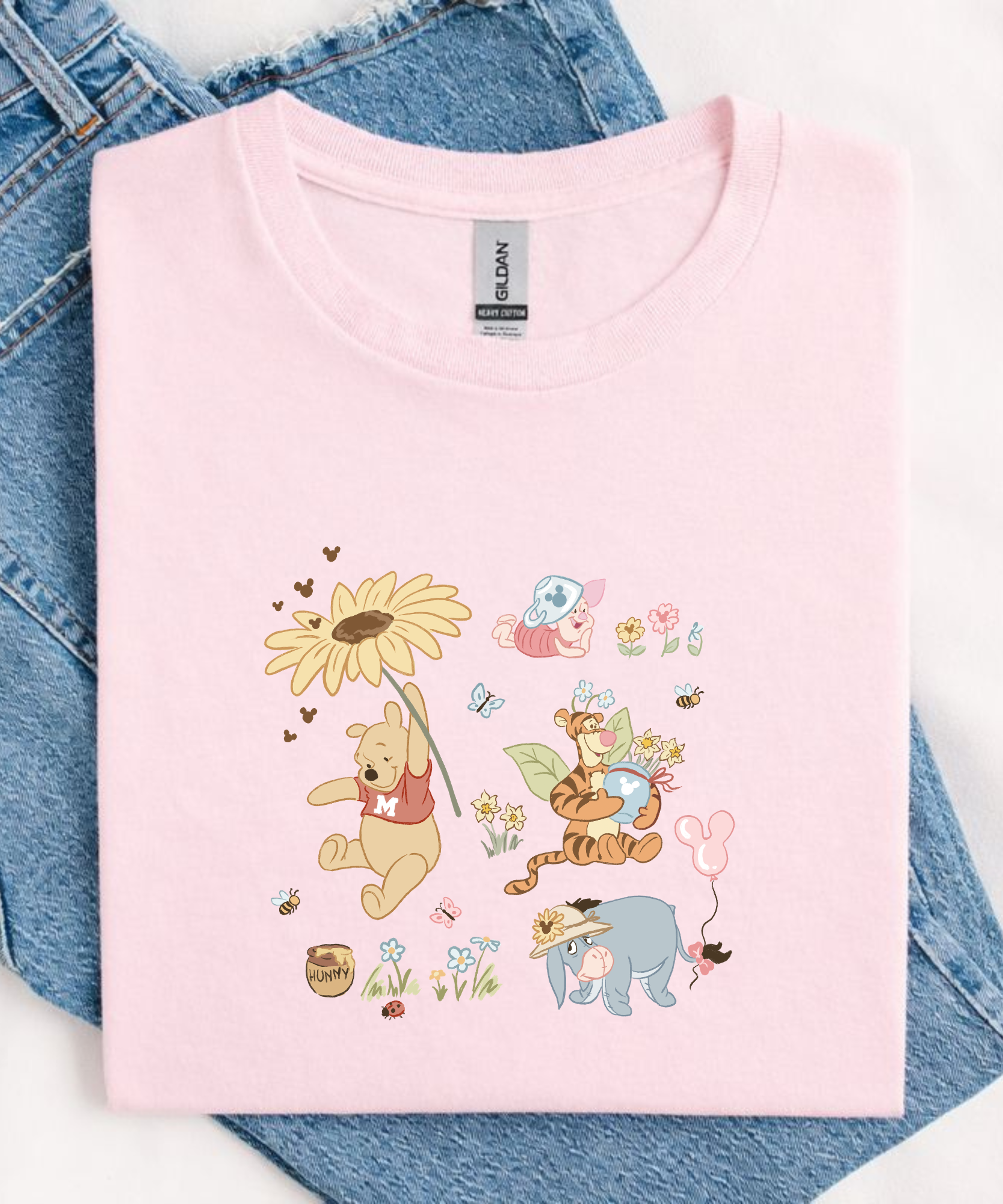 Summer Pooh Coquette - Tshirt - Pink/Blue/White