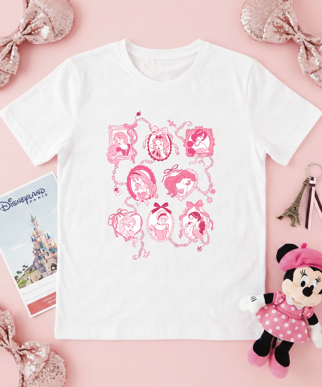 Princess Charms - Tshirt/Sweatshirt - White/Pink