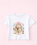 Whimsical Pooh & Friends Cropped Tee - White