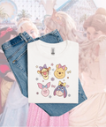 Pooh Friends Flowers - Tshirt - White/Pink