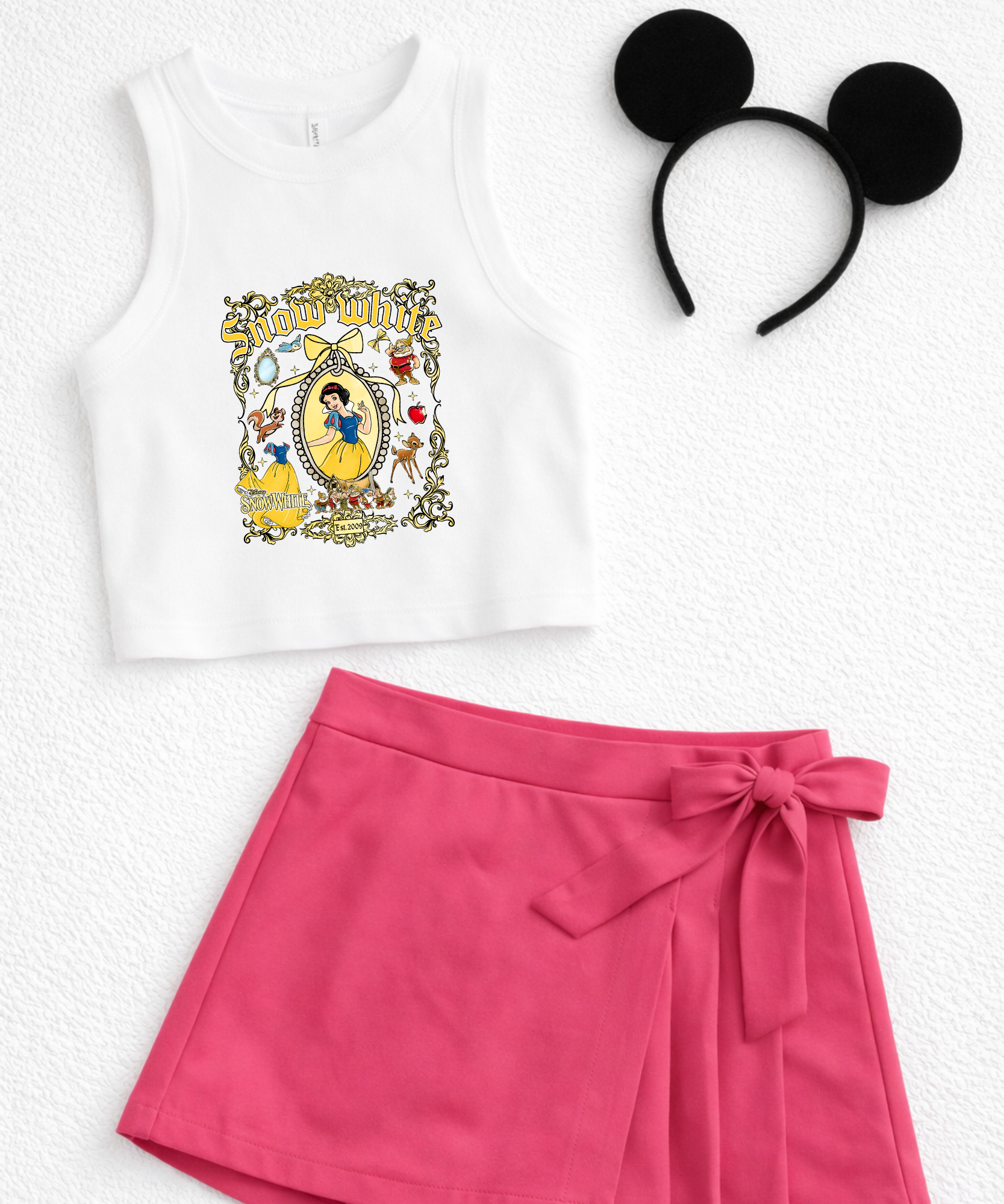 Princess Cropped Vest/Tshirt - Multiple Princess option
