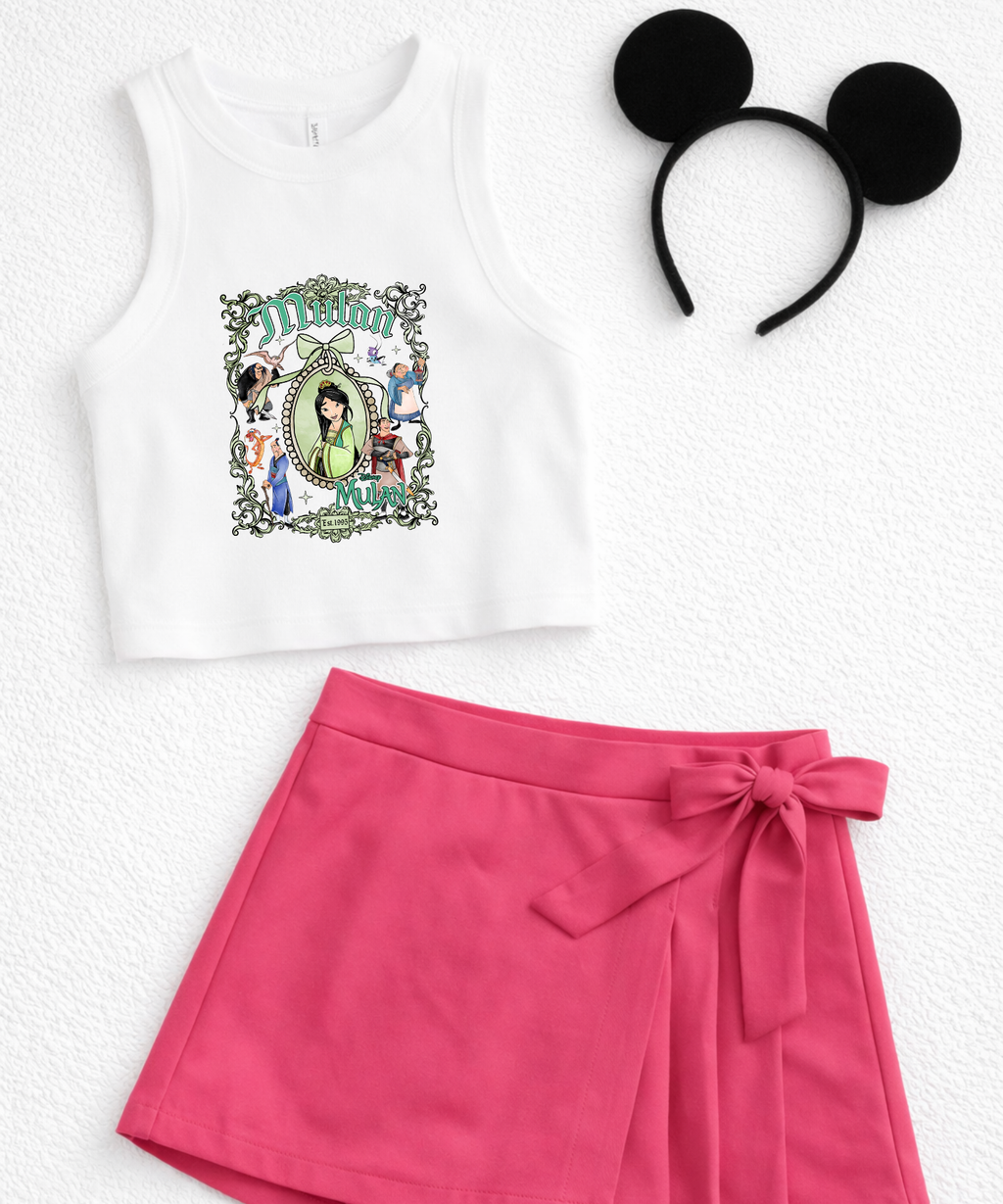 Princess Cropped Vest/Tshirt - Multiple Princess option