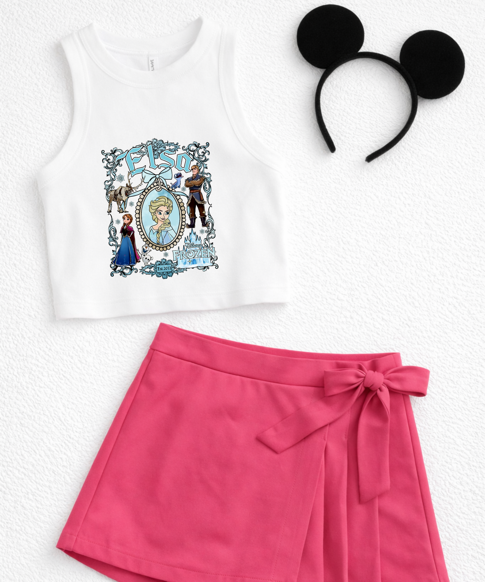 Princess Cropped Vest/Tshirt - Multiple Princess option