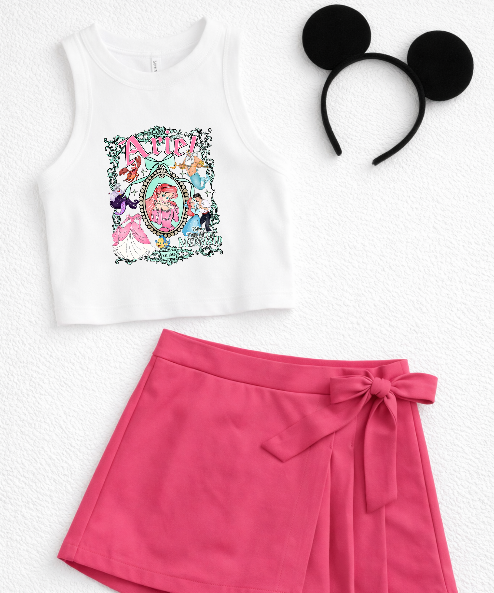 Princess Cropped Vest/Tshirt - Multiple Princess option