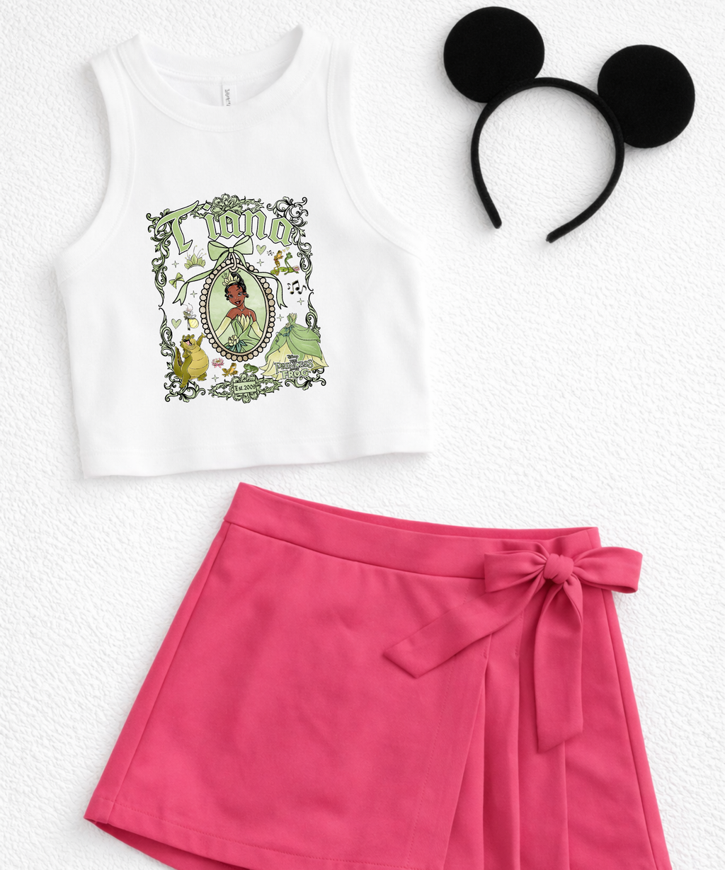 Princess Cropped Vest/Tshirt - Multiple Princess option